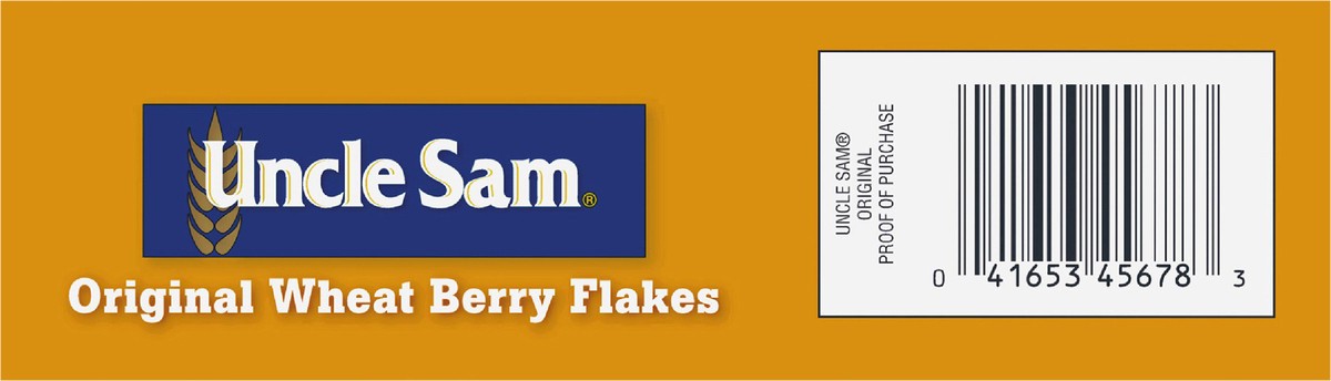 slide 7 of 14, Uncle Sam Original Wheat Berry Flakes Cereal, High Fiber, Whole Grain, Regular, Kosher, Heart Healthy, Vegan, 10 ounce Box, 10 oz