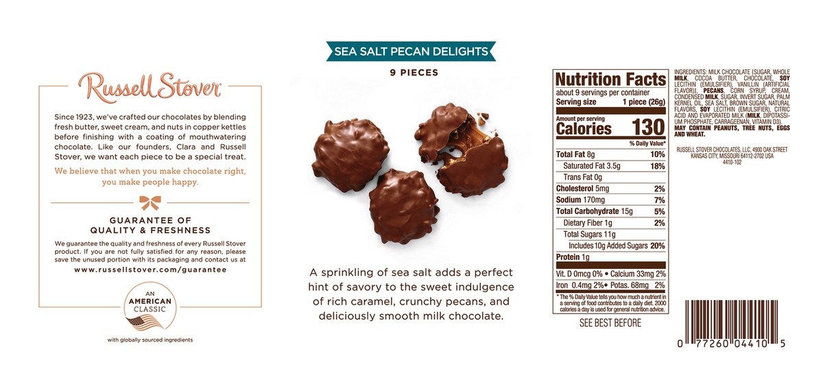 slide 9 of 10, Russell Stover Caramel Nuts Chocolate Candy, 9.4 oz
