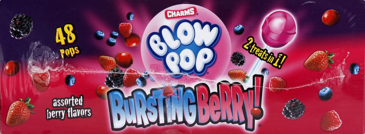 slide 9 of 13, Charms Assorted Berry Flavors Pops 48 ea, 48 ct