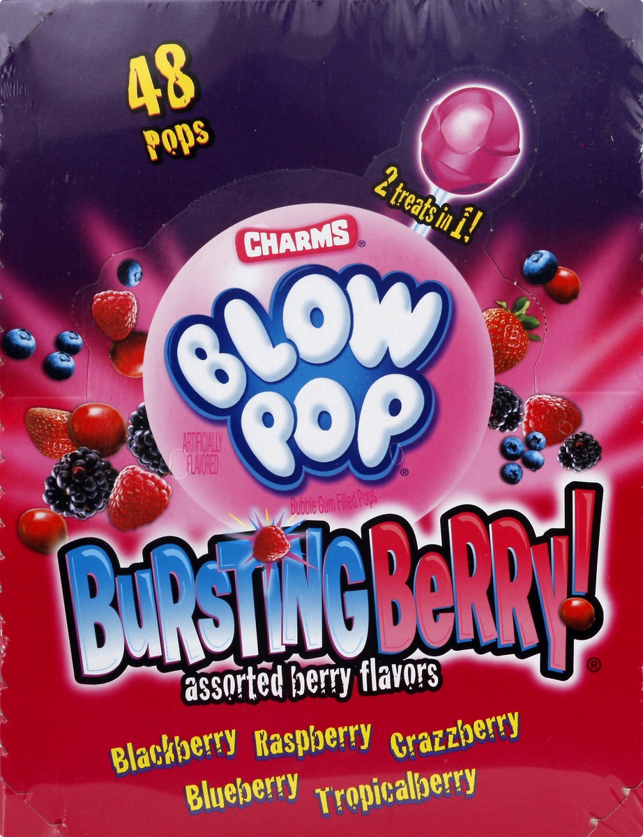 slide 12 of 13, Charms Assorted Berry Flavors Pops 48 ea, 48 ct