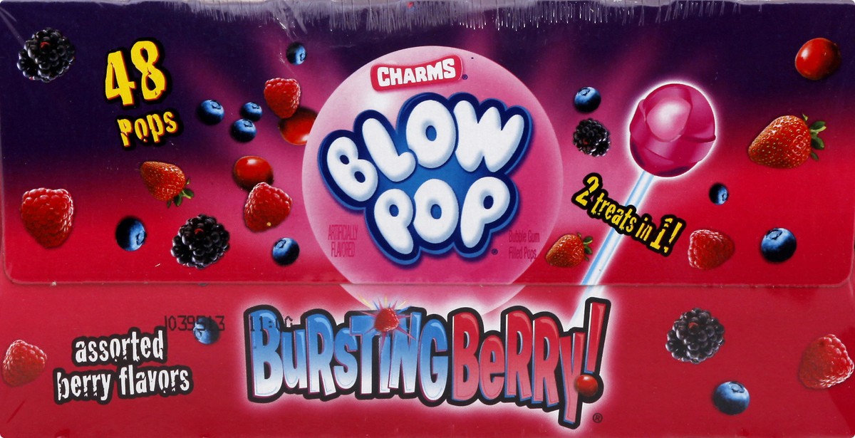 slide 5 of 13, Charms Assorted Berry Flavors Pops 48 ea, 48 ct