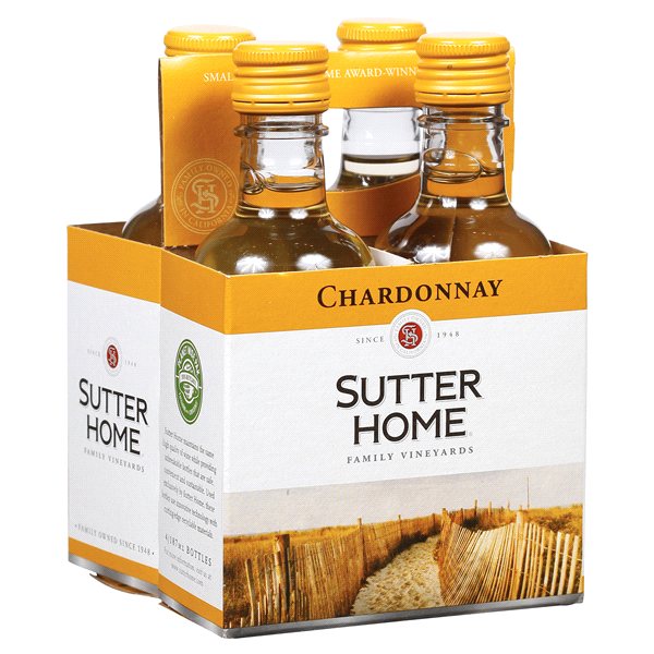 slide 6 of 17, Sutter Home Chardonnay 4 - 187 ml Bottles, 4 ct; 187 ml