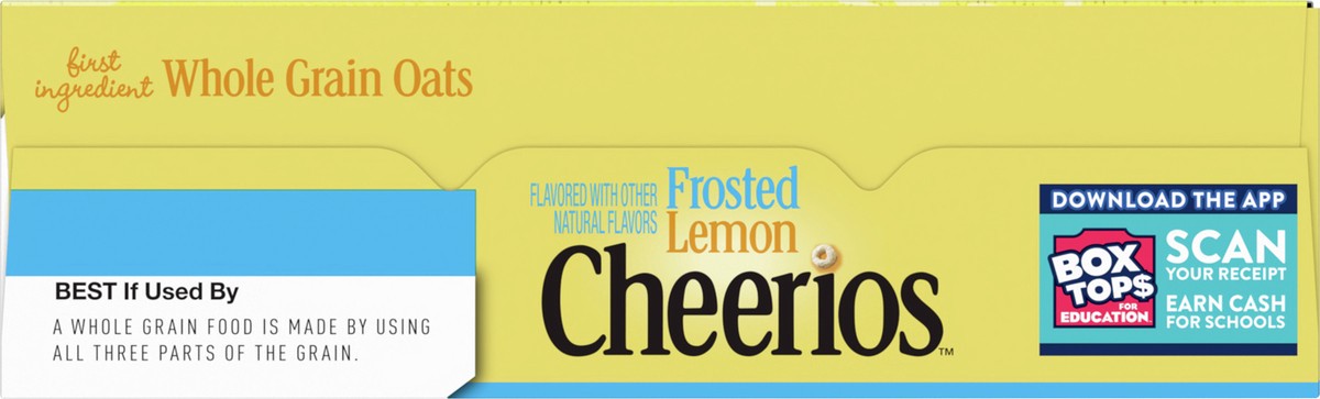 slide 2 of 9, Cheerios Frosted Lemon Cheerios Cereal, Gluten Free Cereal With Whole Grain Oats, Limited Edition, Large Size, 14.7 oz, 14.7 oz