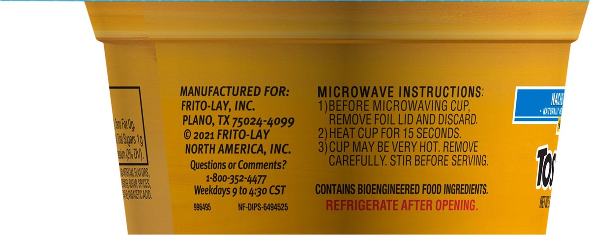 slide 7 of 11, Tostitos Medium Nacho Cheese Dip Naturally And Artificially Flavored 3.625 Oz, 3.62 oz