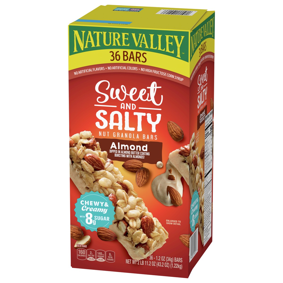 slide 6 of 14, Nature Valley Granola Bars, Sweet and Salty Nut, Almond, 36 Bars, 43.2 OZ, 36 ct