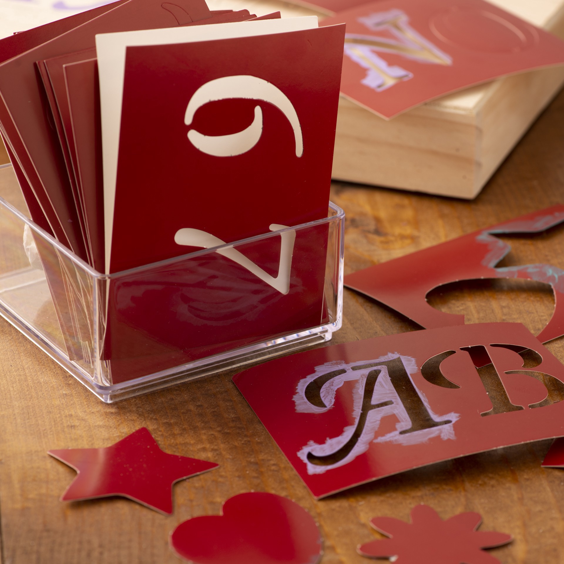 slide 3 of 3, Craft Smart Stencils, 2" Wedding Alphabet, 2 in
