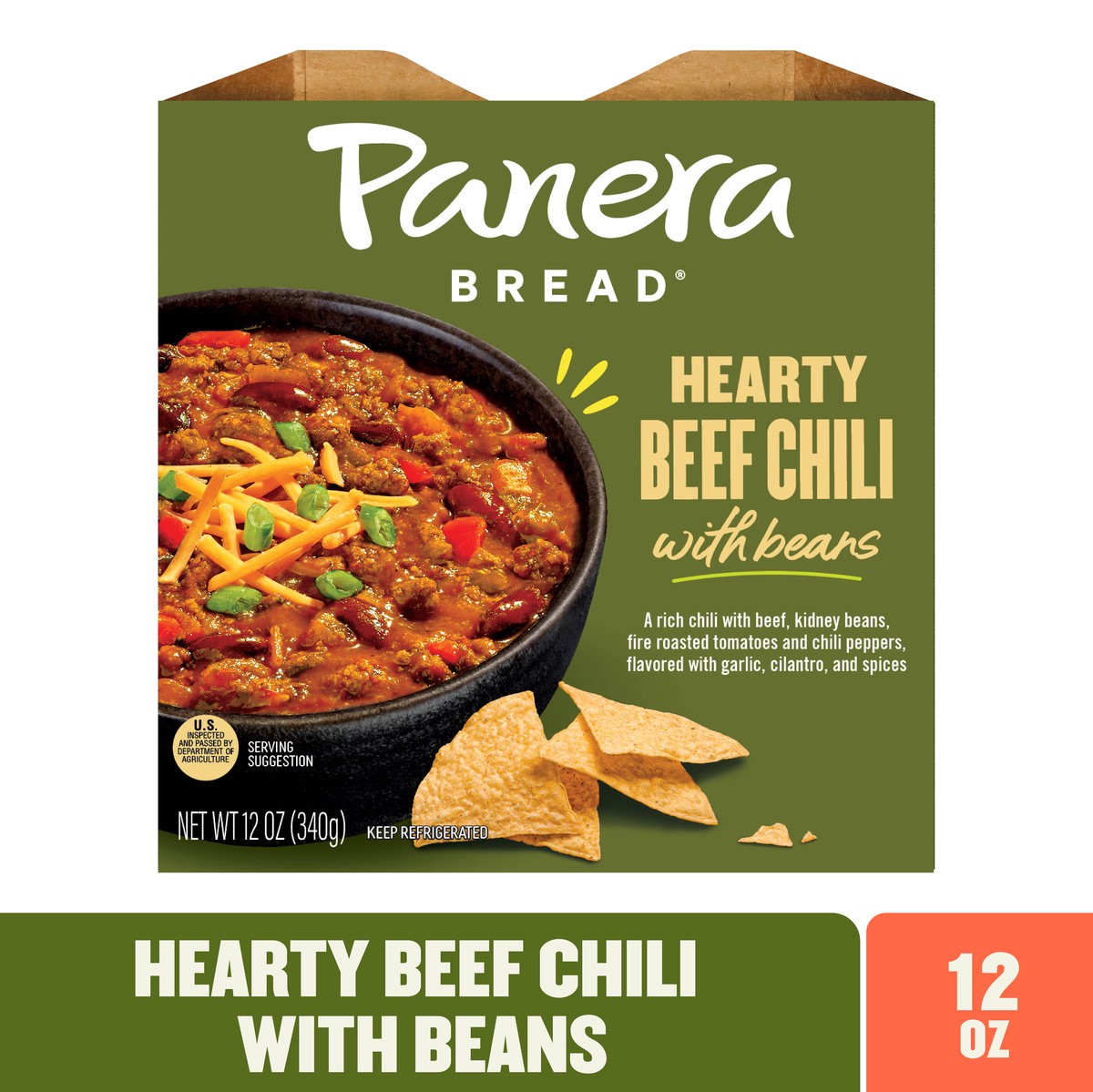 slide 1 of 4, Panera Bread W/beans Hearty Beef Chili, 12 oz