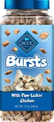 Blue Buffalo Bursts Crunchy Cat Treats, Chicken 12-oz Tub