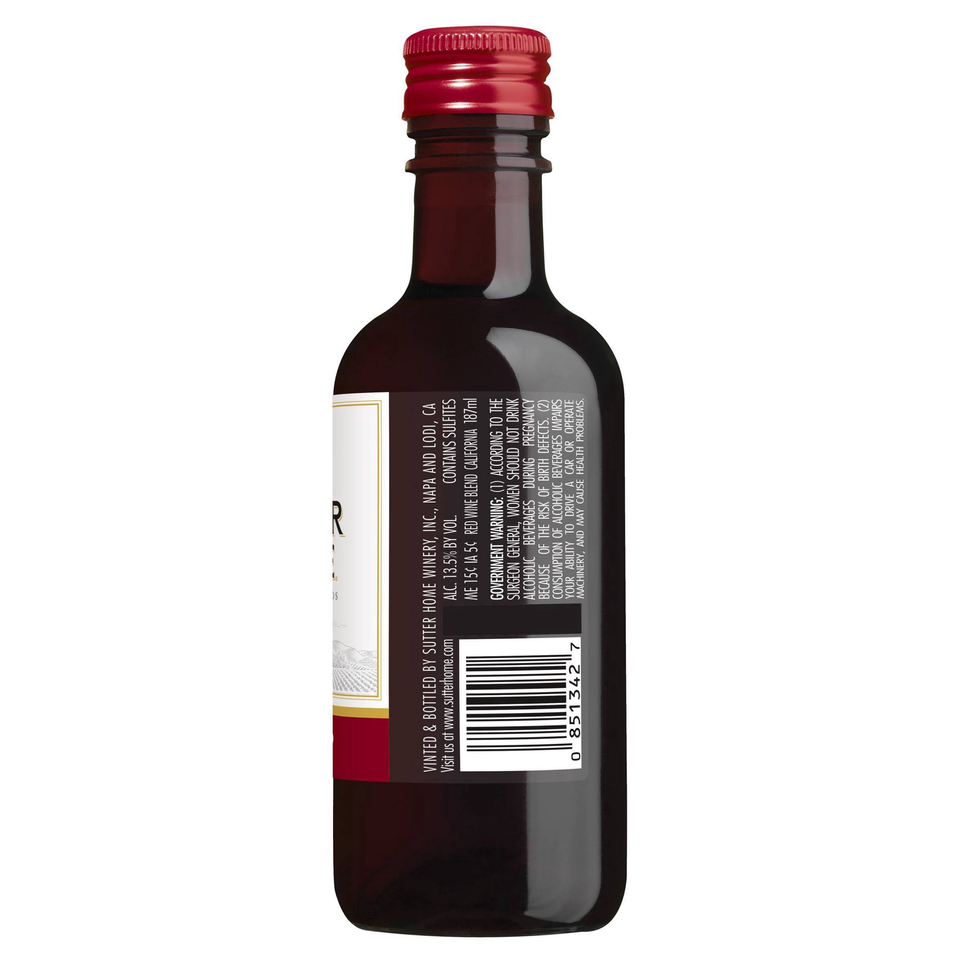 slide 2 of 5, Sutter Home Red Blend Red Wine, 187mL Wine Bottles (4 Pack), 187 ml