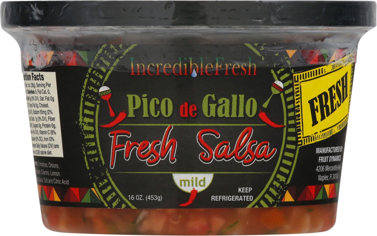 slide 7 of 12, IncredibleFresh Mild Pico De Gallo Fresh Salsa 16 oz, 16 oz