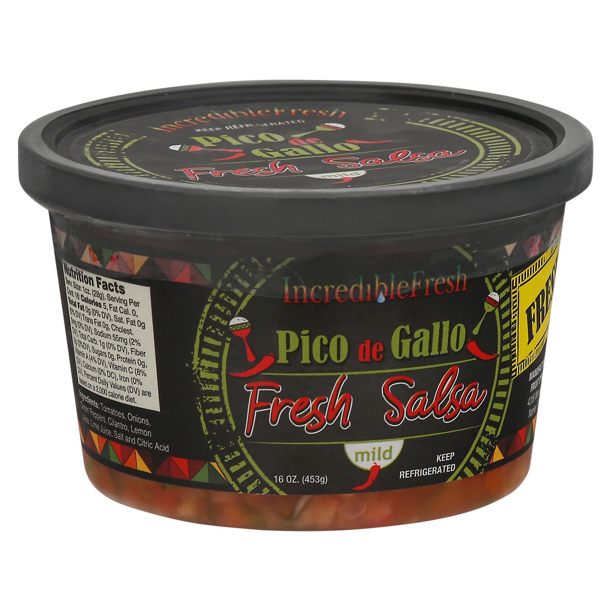 slide 11 of 12, IncredibleFresh Mild Pico De Gallo Fresh Salsa 16 oz, 16 oz