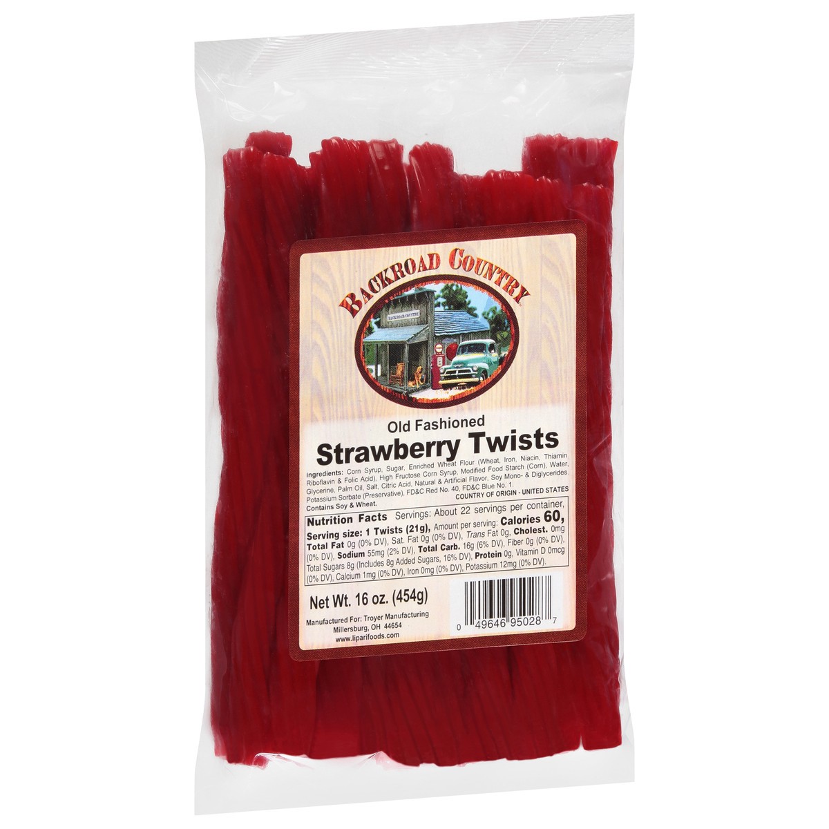 slide 5 of 9, Backroad Country Old Fashioned Strawberry Twists 16 oz, 16 oz