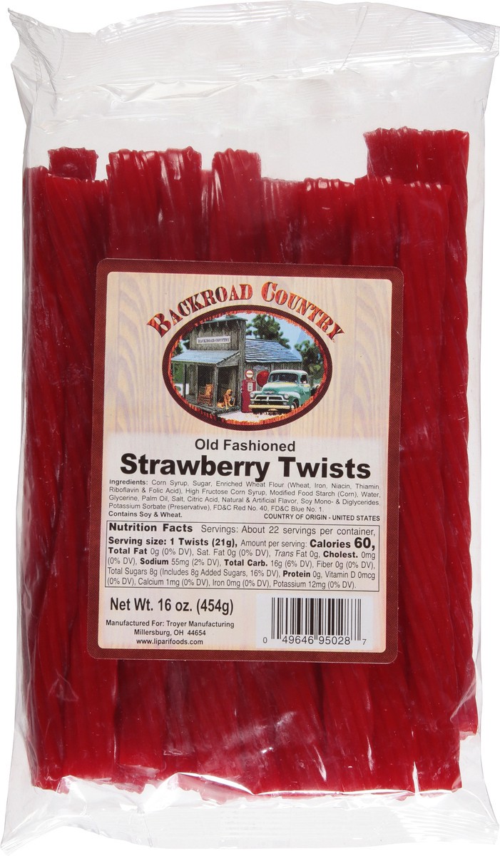 slide 8 of 9, Backroad Country Old Fashioned Strawberry Twists 16 oz, 16 oz