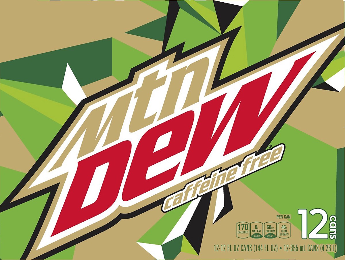 slide 5 of 5, Mountain Dew Caffeine Free Soda Citrus - 144 oz, 12 oz