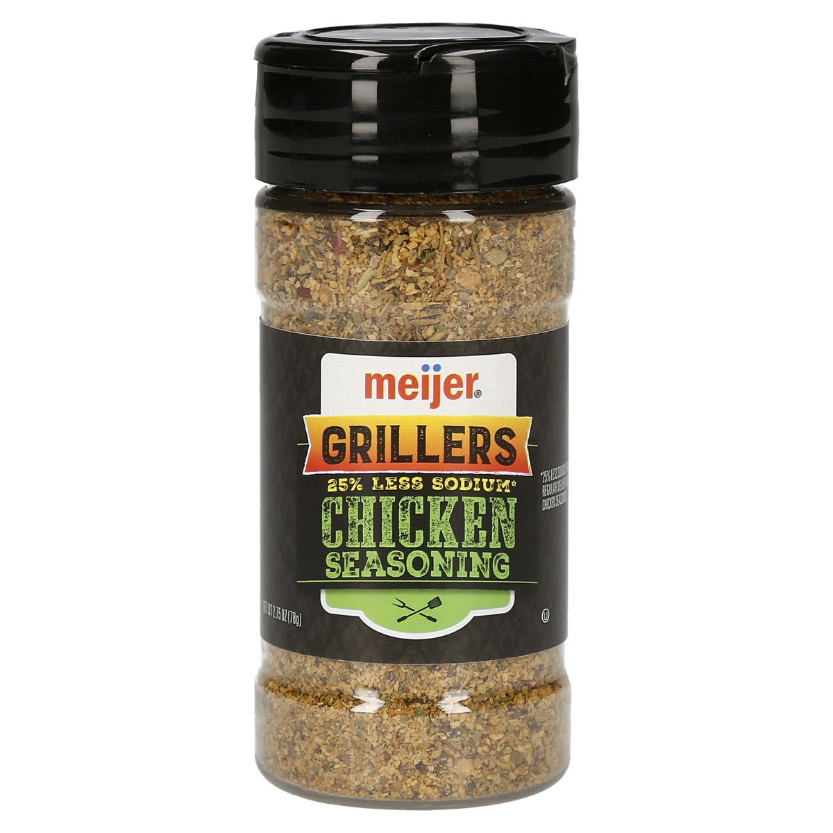 slide 1 of 5, Meijer Grillers 25% Less Sodium Chicken Seasoning, 2.75 oz