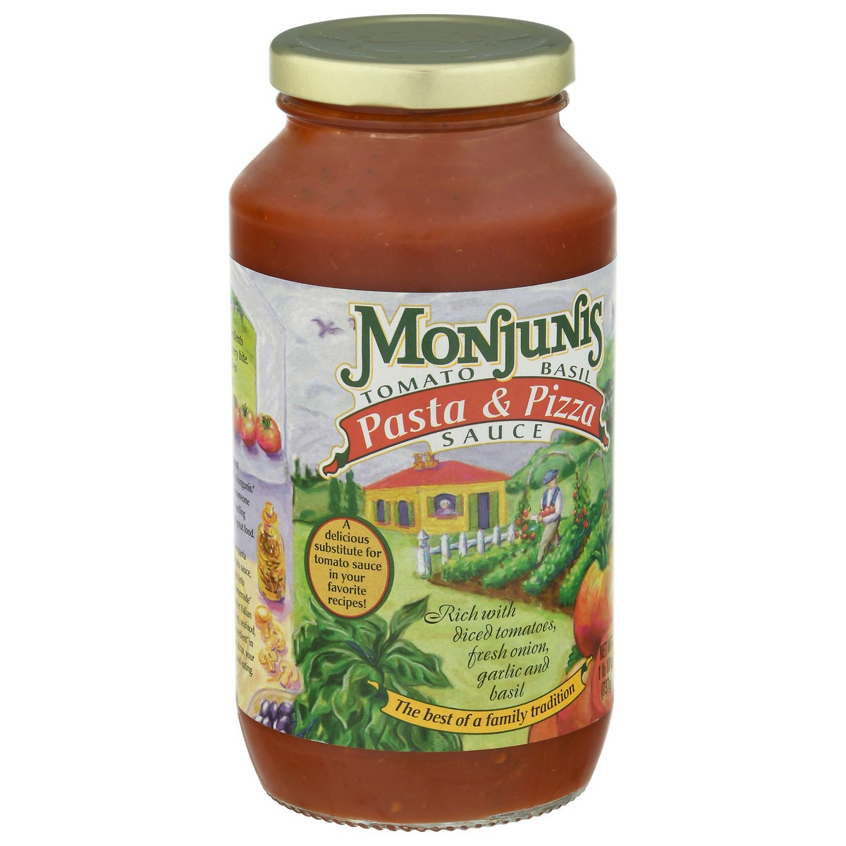 slide 4 of 9, Monjunis Tomato Basil Pasta & Pizza Sauce 26 oz, 26 oz