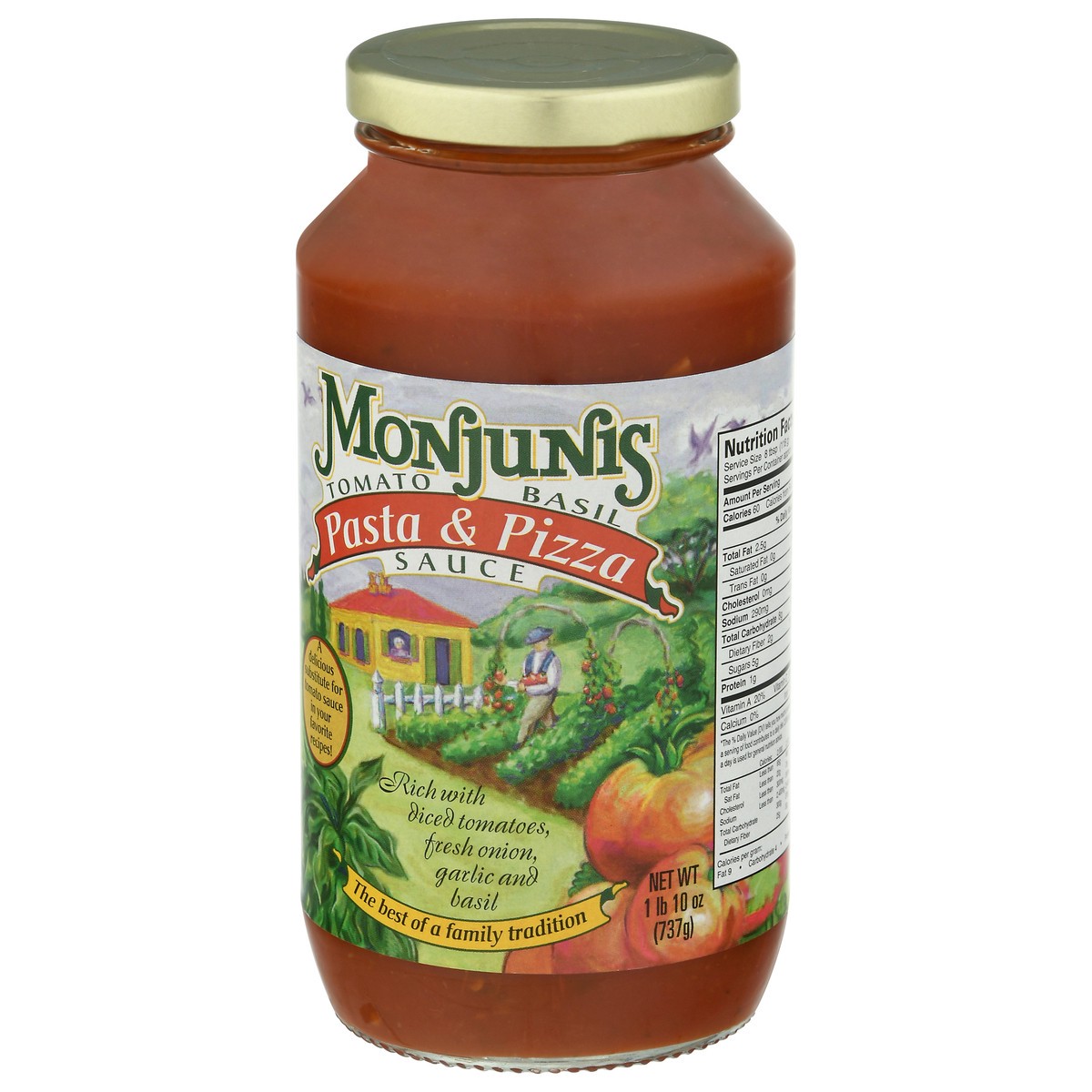 slide 8 of 9, Monjunis Tomato Basil Pasta & Pizza Sauce 26 oz, 26 oz