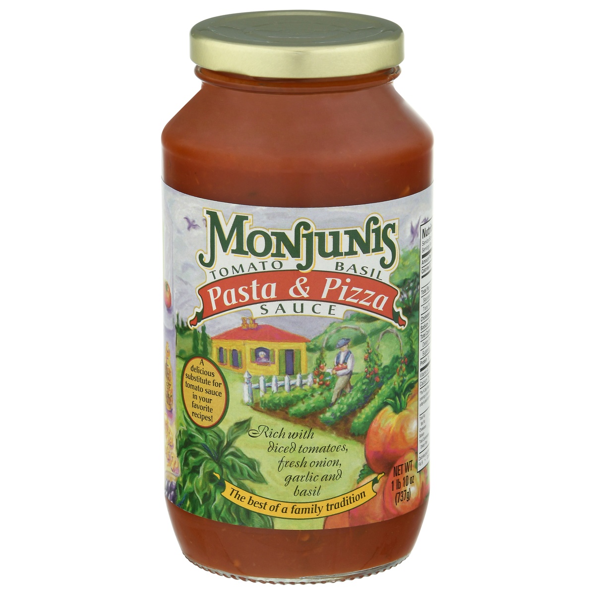 slide 1 of 1, Monjunis Pasta and Pizza Sauce, 26 oz
