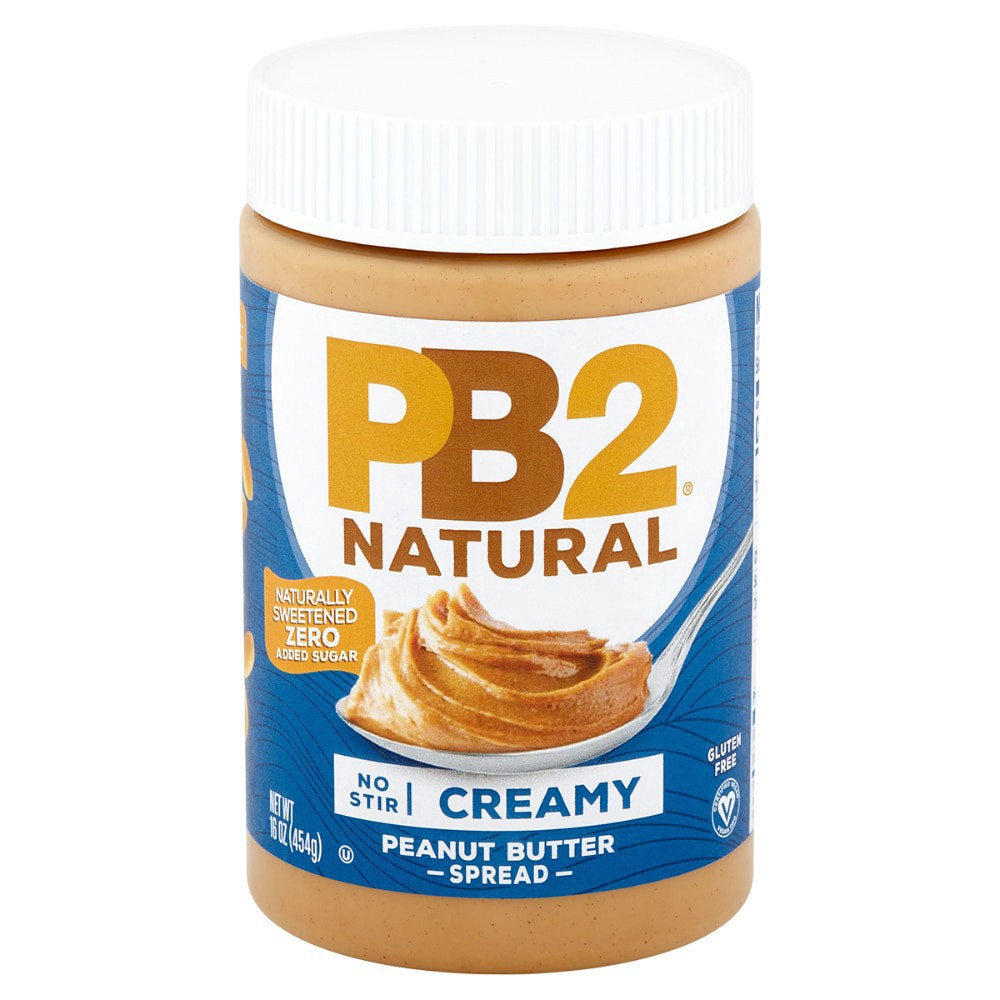slide 3 of 3, PB2 Zero Added Sugar Creamy Natural Peanut Butter Spread 16 oz, 16 oz