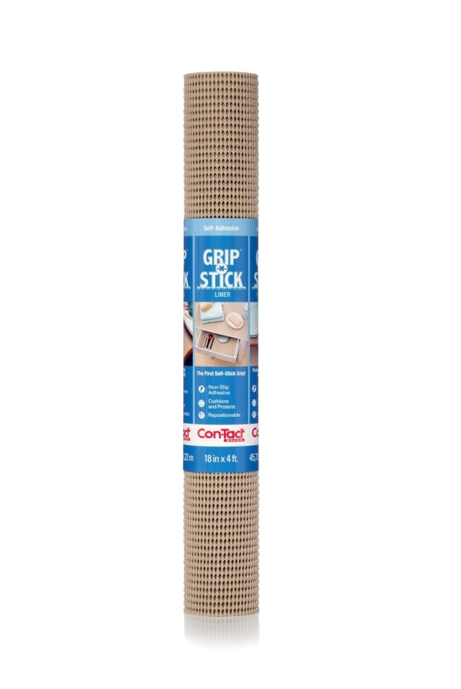 slide 1 of 1, Con-Tact Brand Grip-N-Stick 6 Pack - Taupe, 18 in x 4 ft