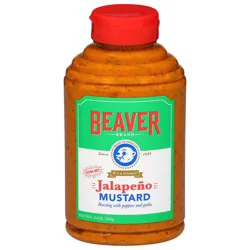 Beaver Brand Extra Hot! Jalapeno Mustard 13 oz