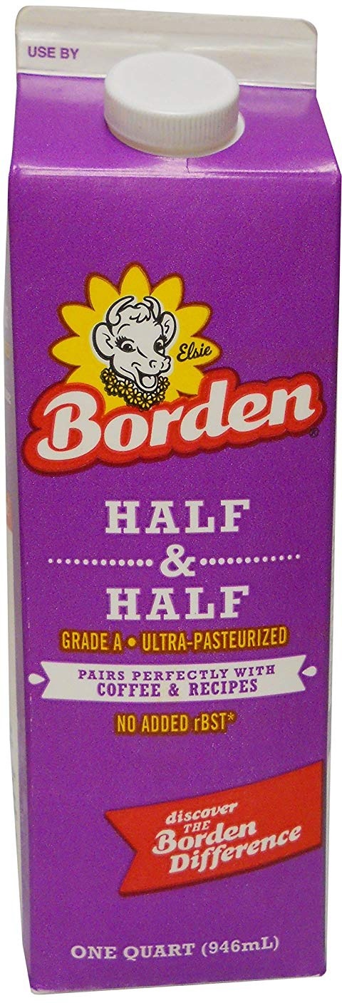 slide 1 of 1, Borden Fresh Half & Half, 1 qt