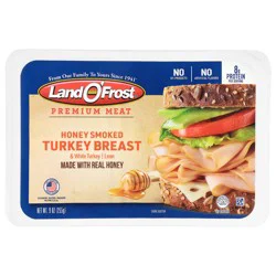 Land O' Frost Premium Lean Honey Smoked Turkey Breast & White Turkey 9 oz