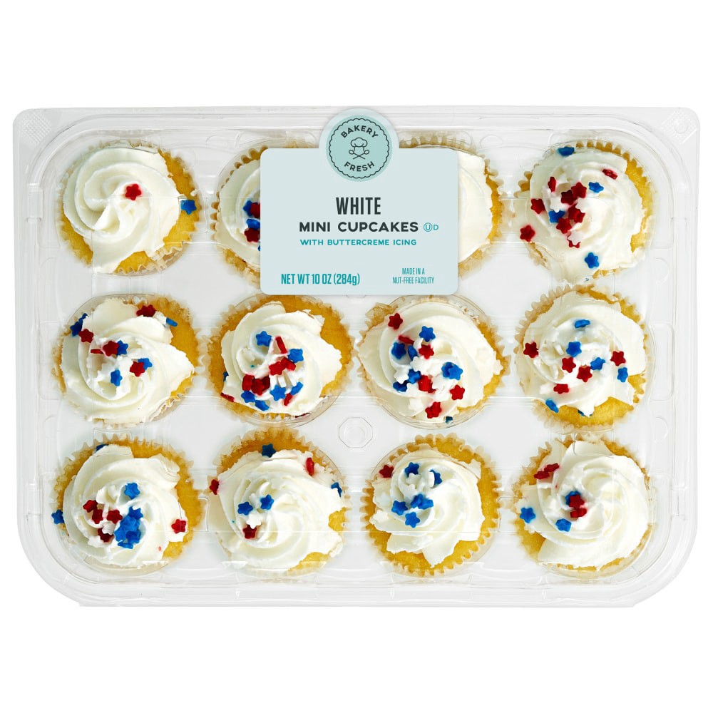slide 1 of 2, Bakery Fresh Patriotic Vanilla Cupcakes, 12 ct; 10 oz