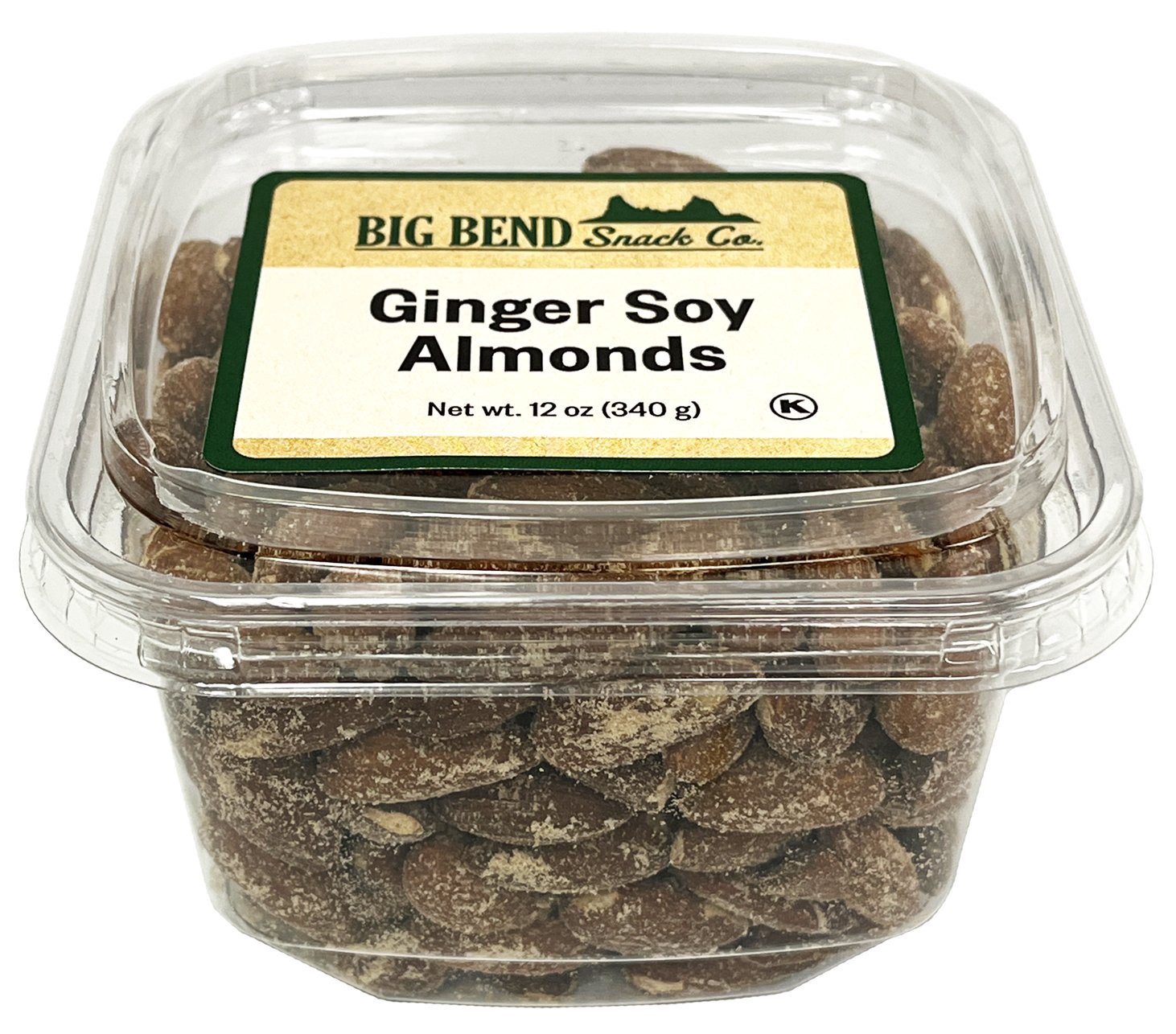 slide 1 of 1, Woodstock Farms Big Bend Snack Co. Ginger Soy Almonds, 12 oz