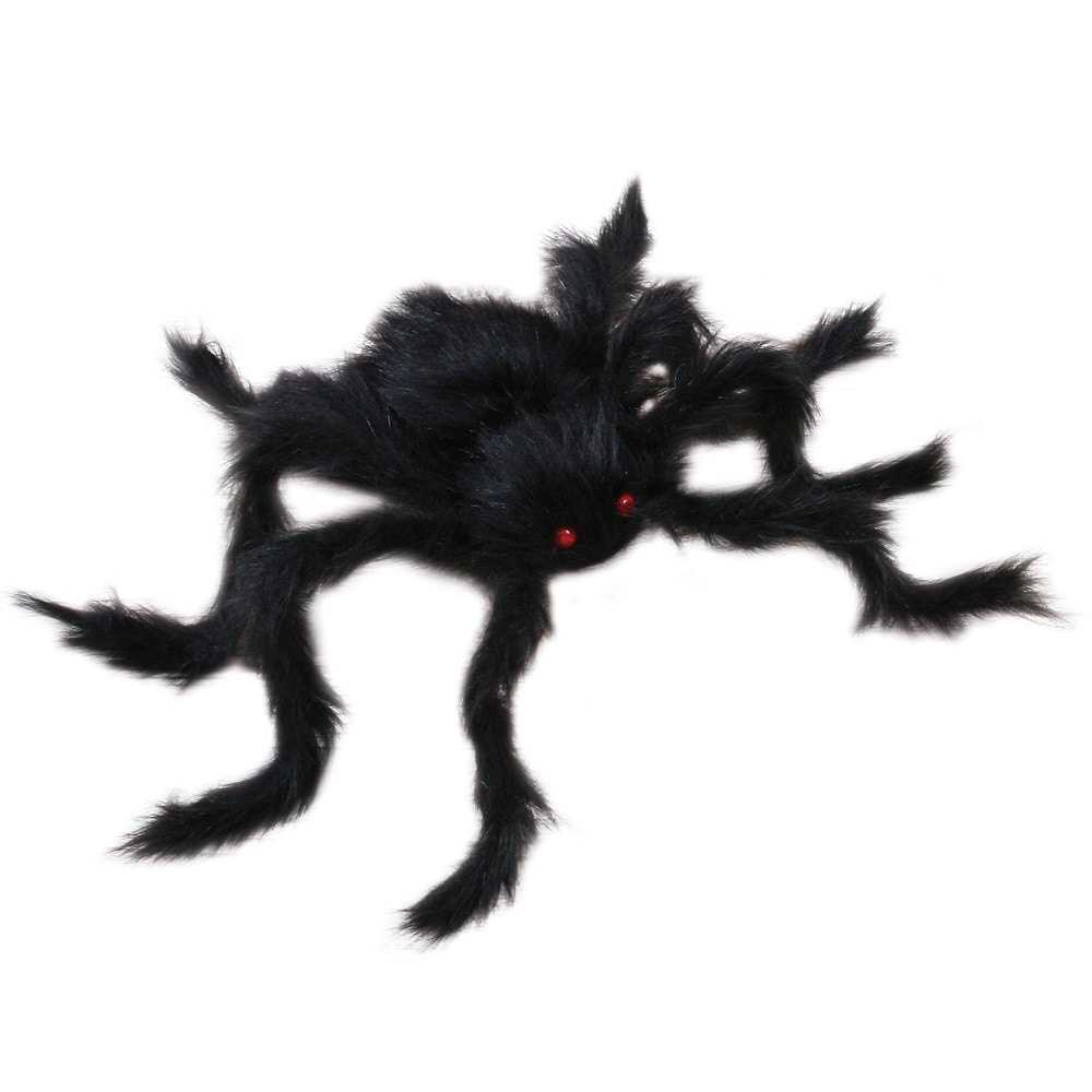 slide 1 of 1, Holiday Home Spider With Fur - Black, 20 in