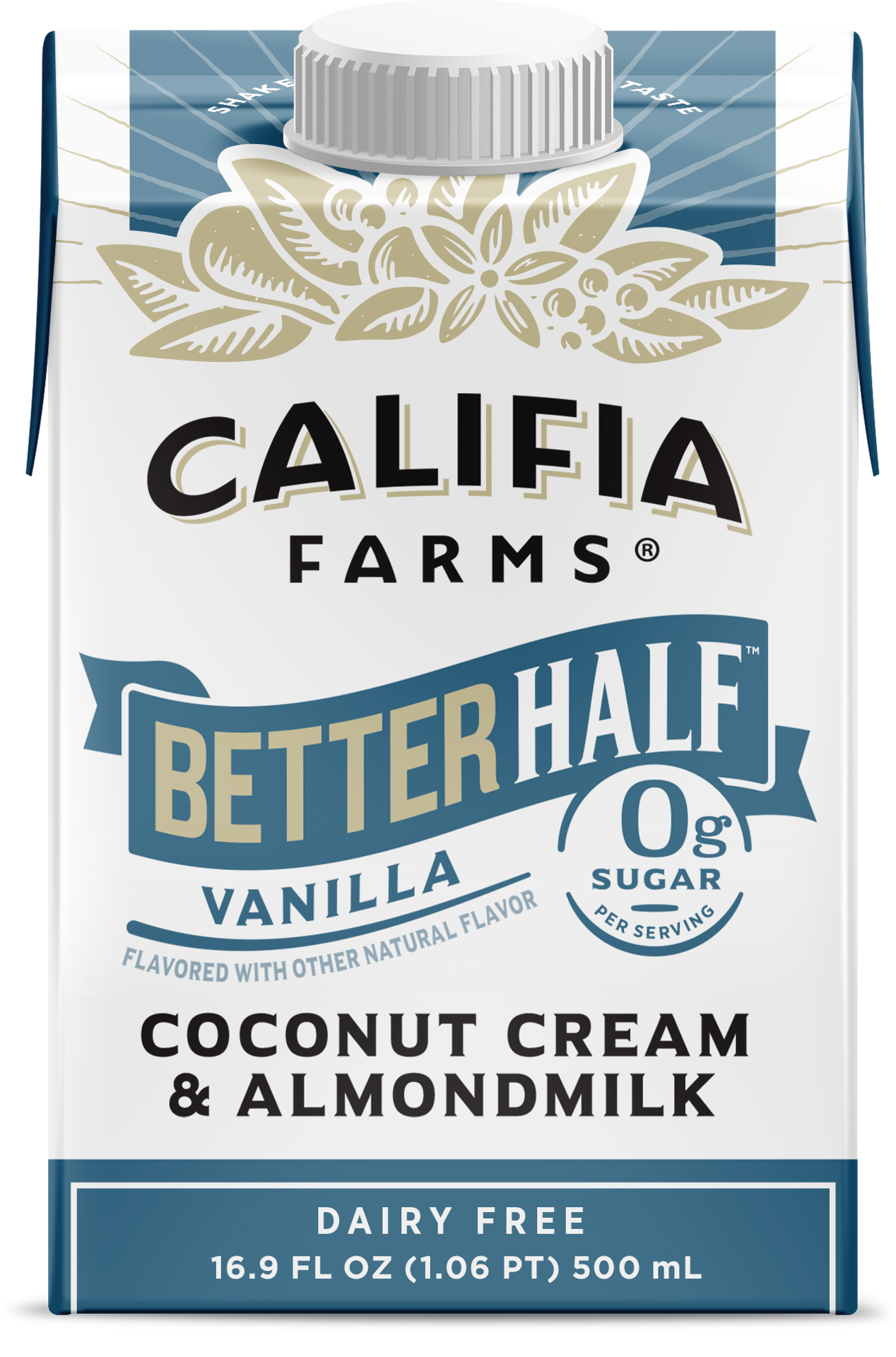 slide 1 of 9, Califia Farms Vanilla Better Half Almond Milk Half and Half, 16.9 fl oz