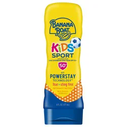 Banana Boat Kids Sport Sting-Free, Tear-Free, Reef Friendly, Broad Spectrum Sunscreen Lotion, SPF 50, 6oz.
