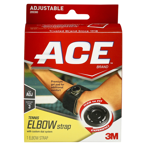 slide 1 of 1, ACE Brand Elbow Strap with Custom Dial System, 1 ct