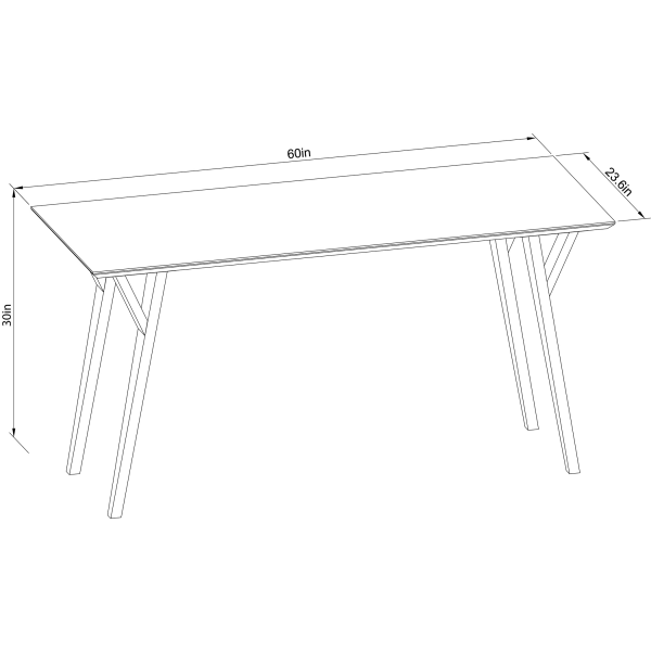 slide 5 of 10, Realspace® Trezza 60""W Writing Desk, Light Oak, 1 ct