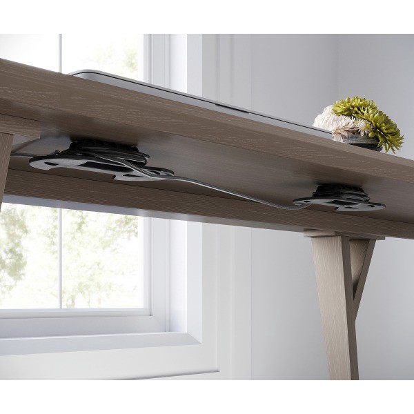 slide 10 of 10, Realspace® Trezza 60""W Writing Desk, Light Oak, 1 ct