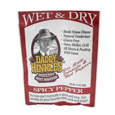 slide 1 of 1, Daddy Hinkle's Spicy Pepper Meat Marinade, 1.5 oz