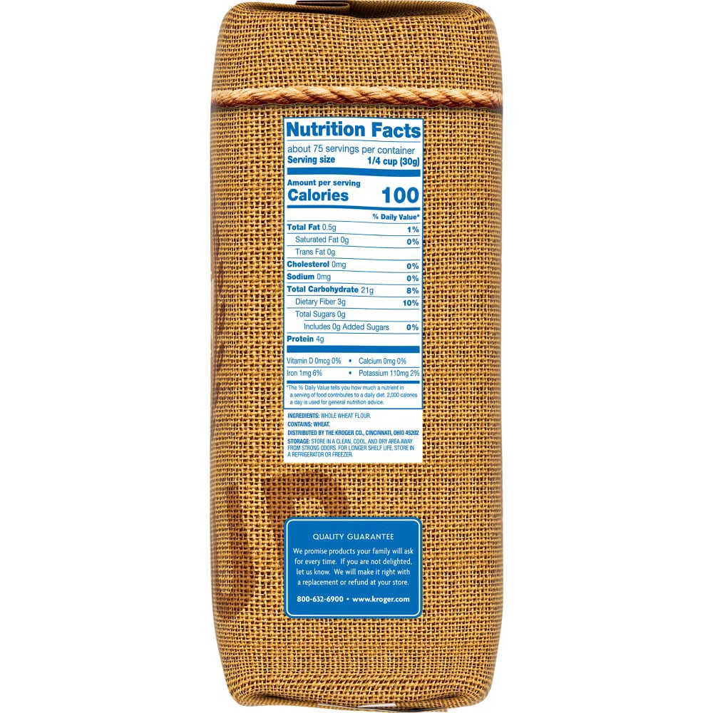 slide 3 of 3, Kroger White Whole Wheat Milled Flour, 5 lb