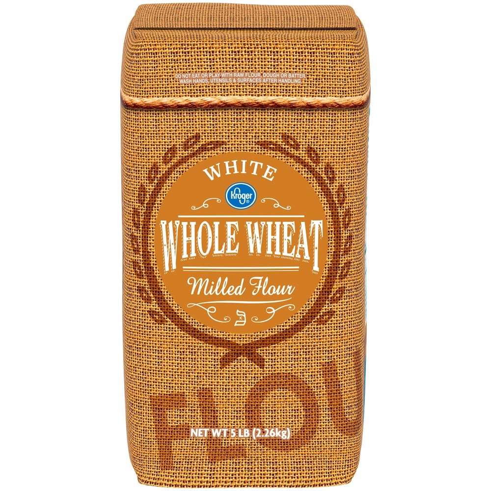 slide 1 of 3, Kroger White Whole Wheat Milled Flour, 5 lb