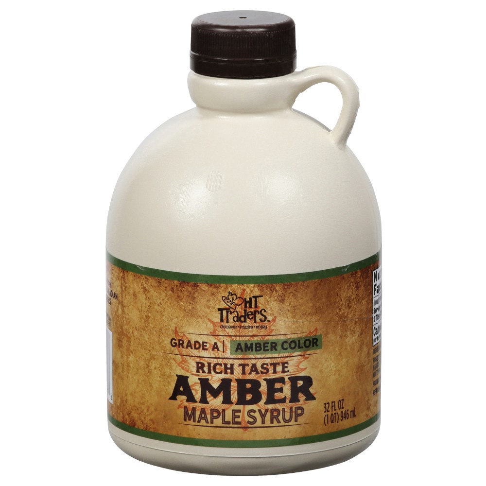slide 3 of 4, Harris Teeter Traders Grade A Amber Maple Syrup, 32 fl oz