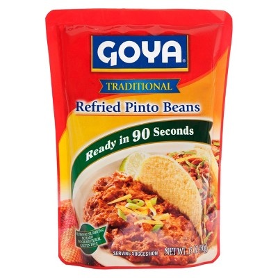 slide 1 of 2, Goya Refried Pinto Beans Pouch, 15 oz