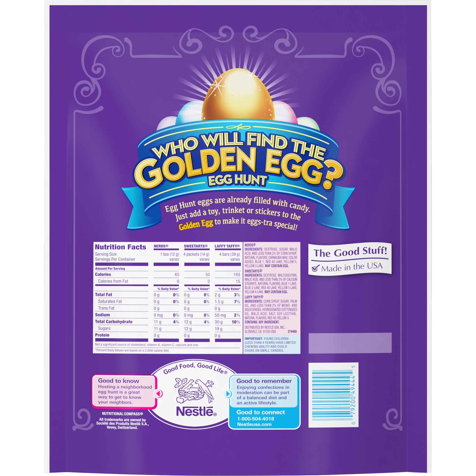 slide 4 of 6, SweeTarts, Nerds and Laffy Taffy Easter Golden Egg Hunt, 12 ct; 3.4 oz