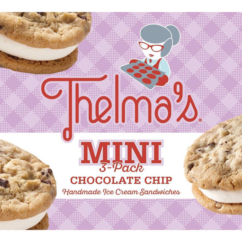 slide 3 of 3, Thelma's Chocolate Chip Mini Ice Cream Sandwiches - 4.5oz/3ct, 3 ct; 4.5 oz