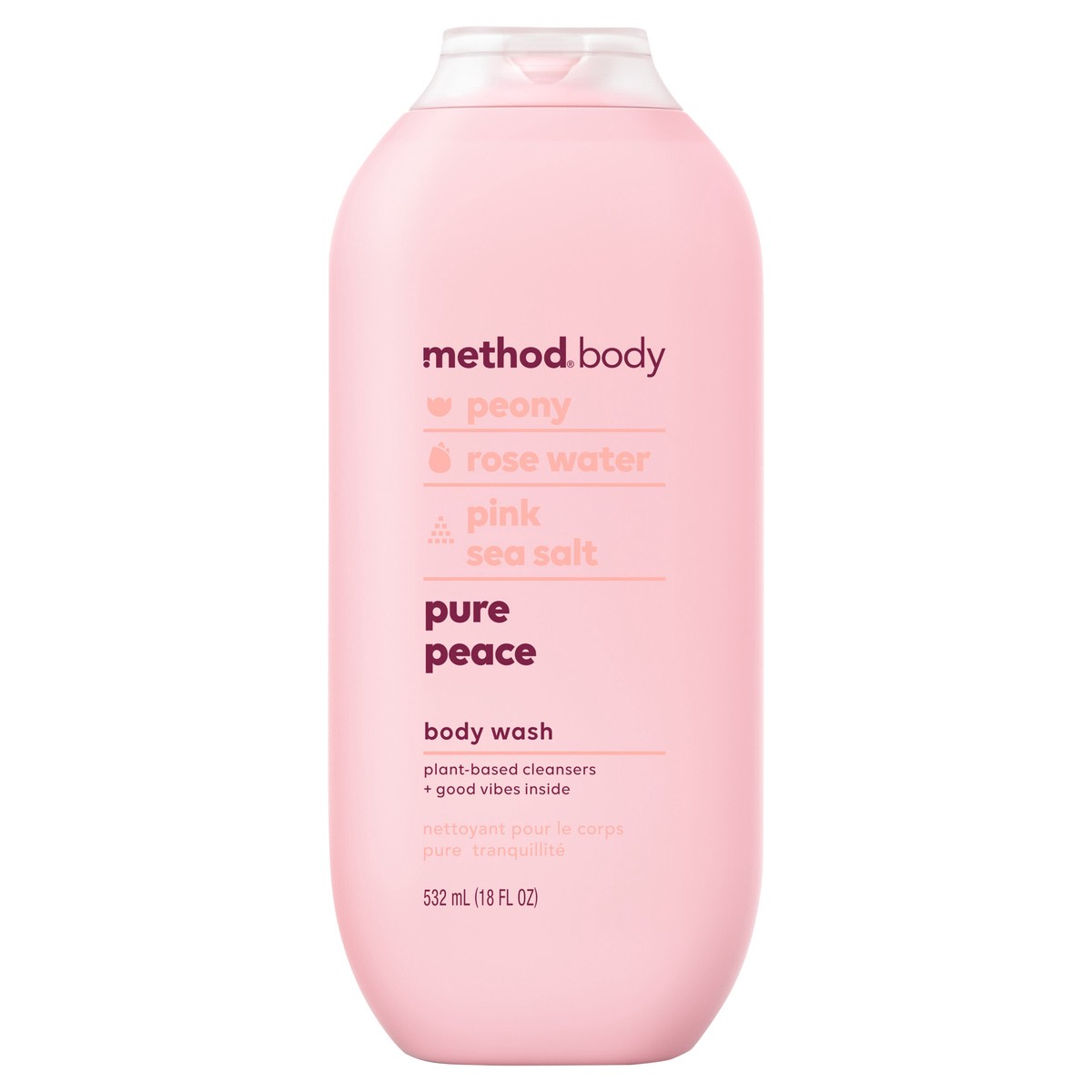 slide 3 of 7, method Body Wash, Pure Peace, 18oz, 18 fl oz