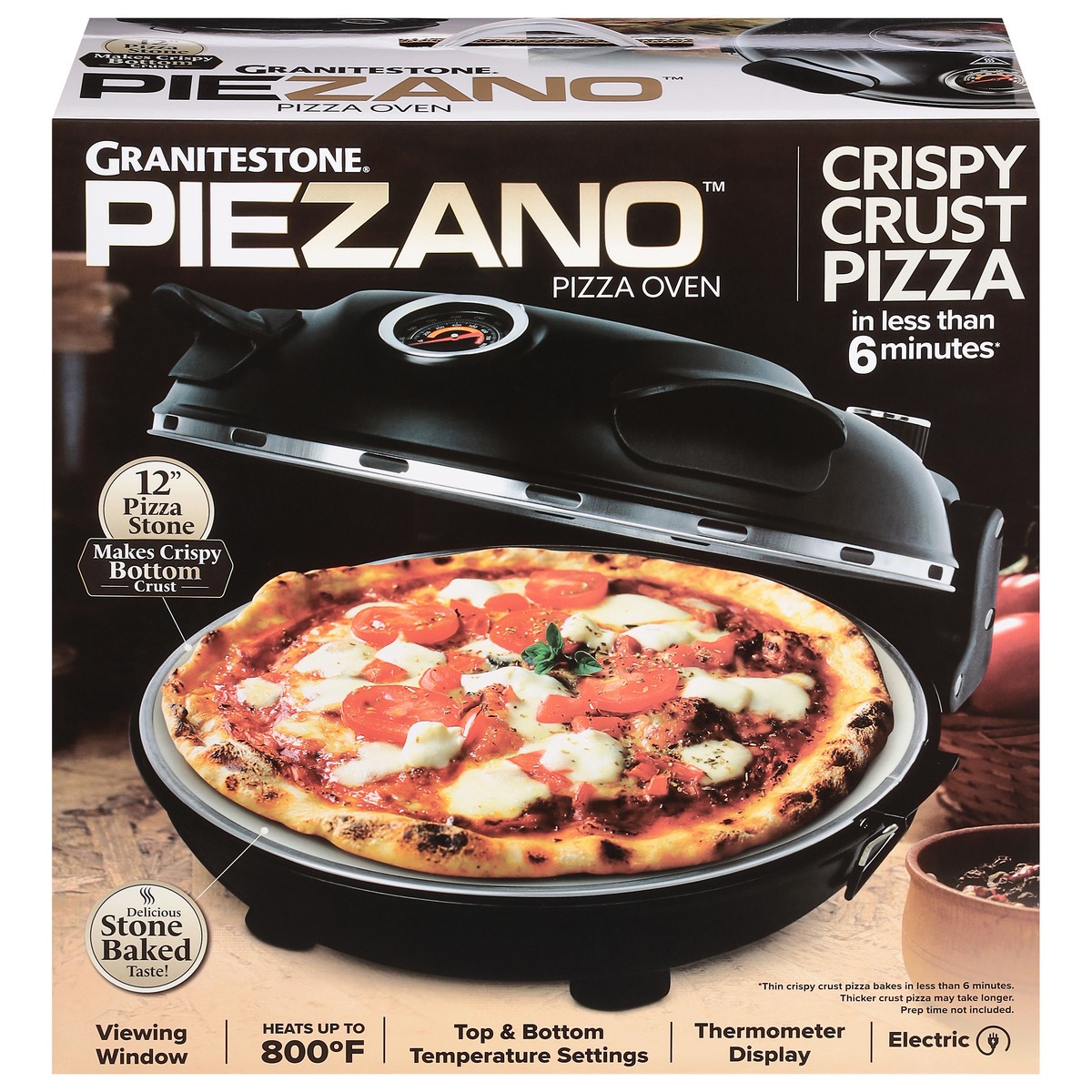 slide 1 of 11, Granitestone Piezano Pizza Oven, 12" Pizza Stone, 1 ct