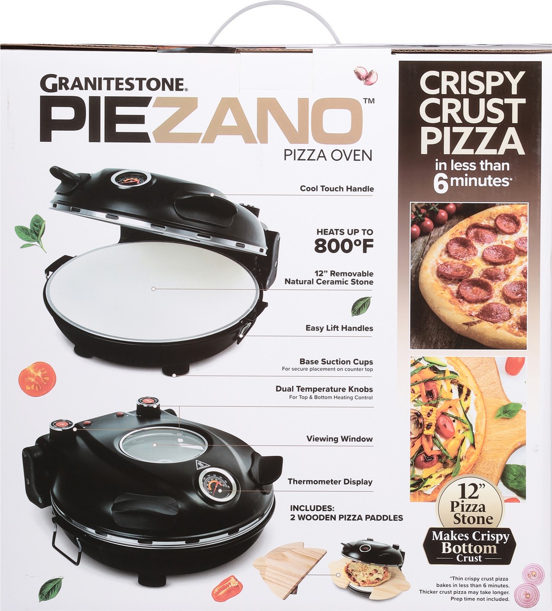 slide 3 of 11, Granitestone Piezano Pizza Oven, 12" Pizza Stone, 1 ct