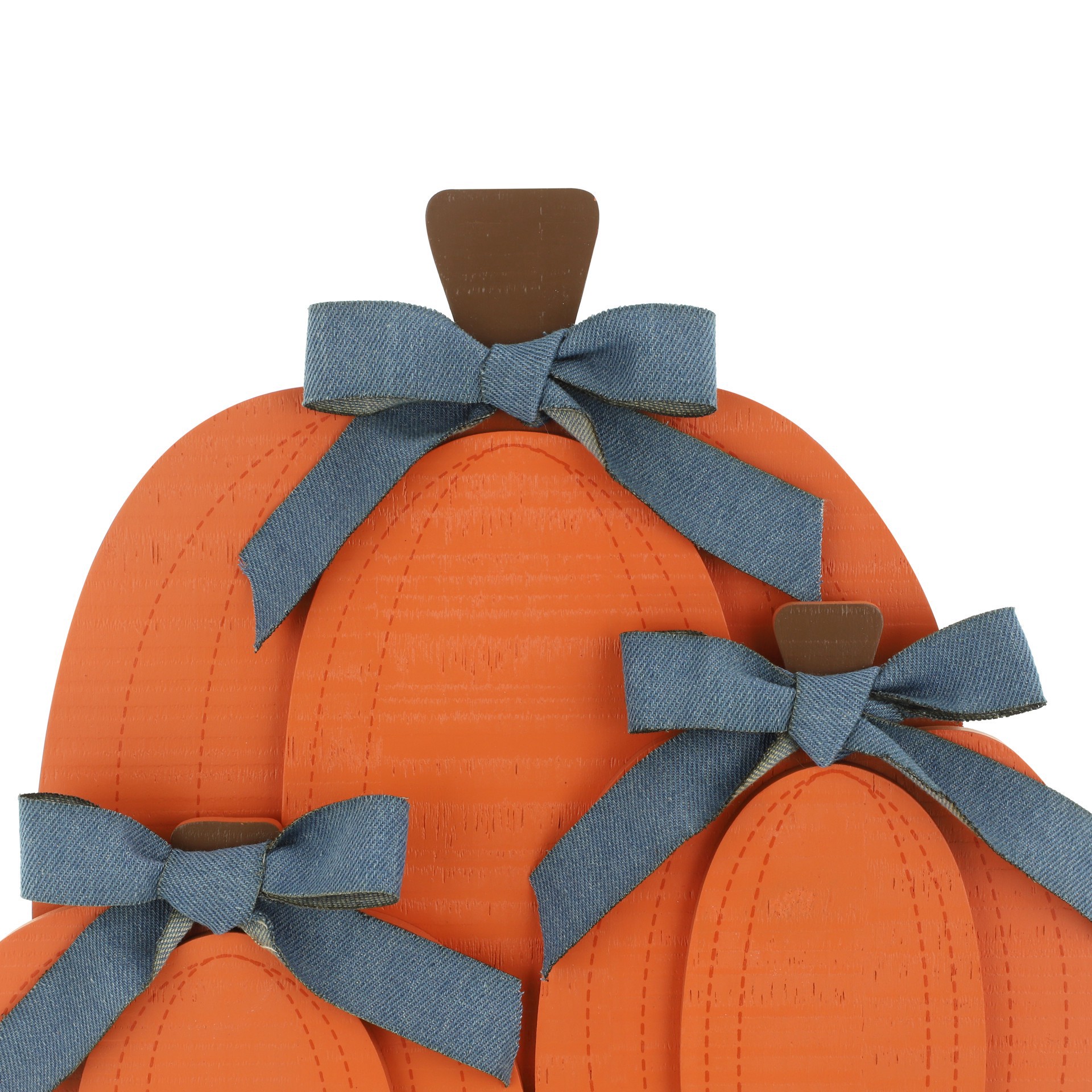 slide 3 of 6, 11.75" Pumpkins With Ribbons Tabletop Decor By Ashland, 11.75 in 2.75 in x 11.75 in