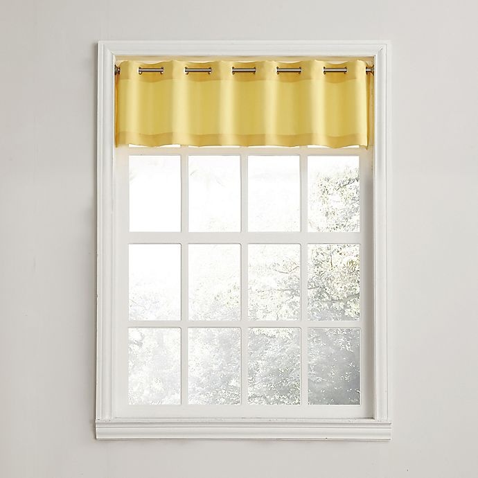 slide 2 of 3, No. 918 No.918Montego Casual Textured Grommet Kitchen Window Curtain Valance - Yellow, 1 ct