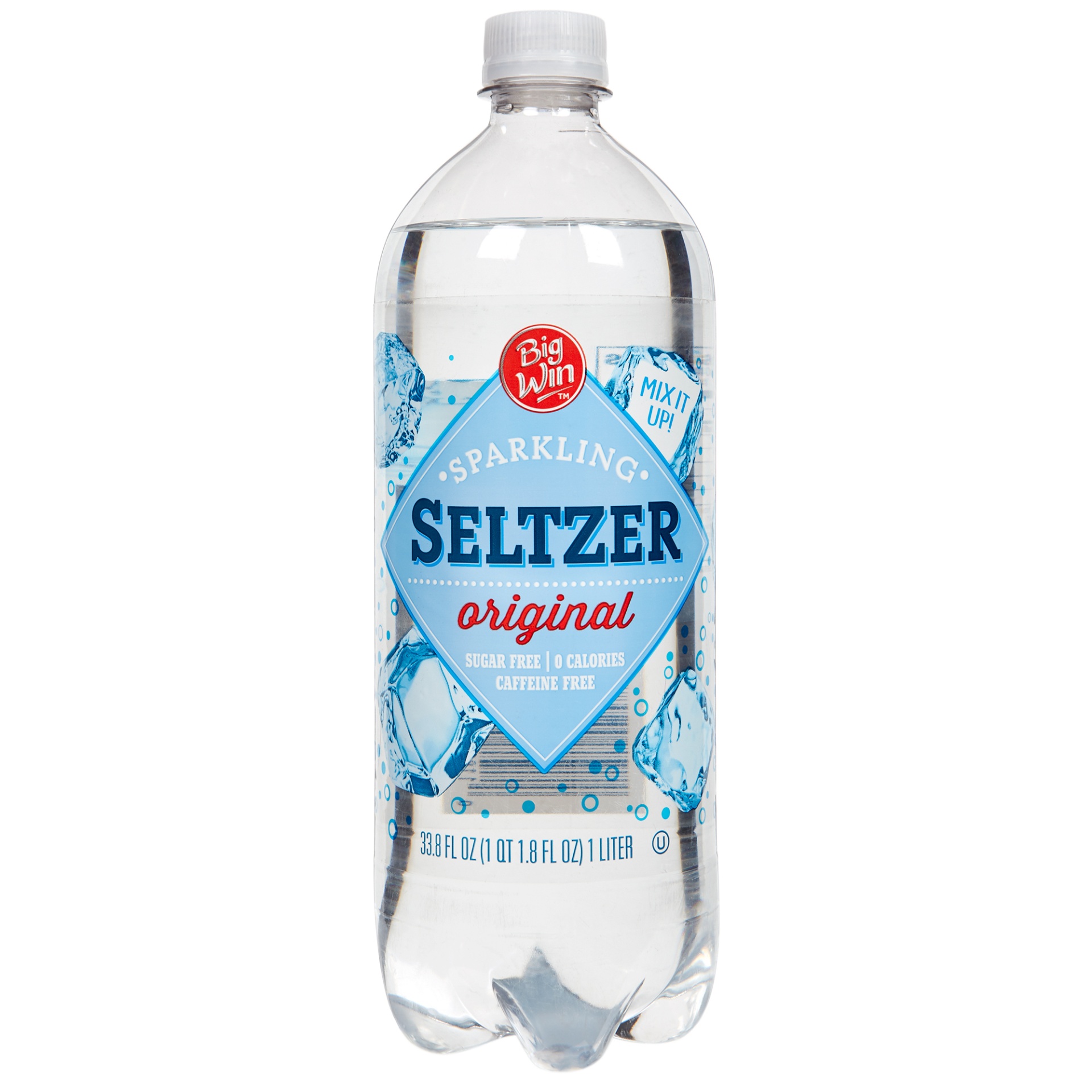 slide 1 of 1, Big Win Sparkling Seltzer, Original - 33.8 fl oz, 33.8 fl oz