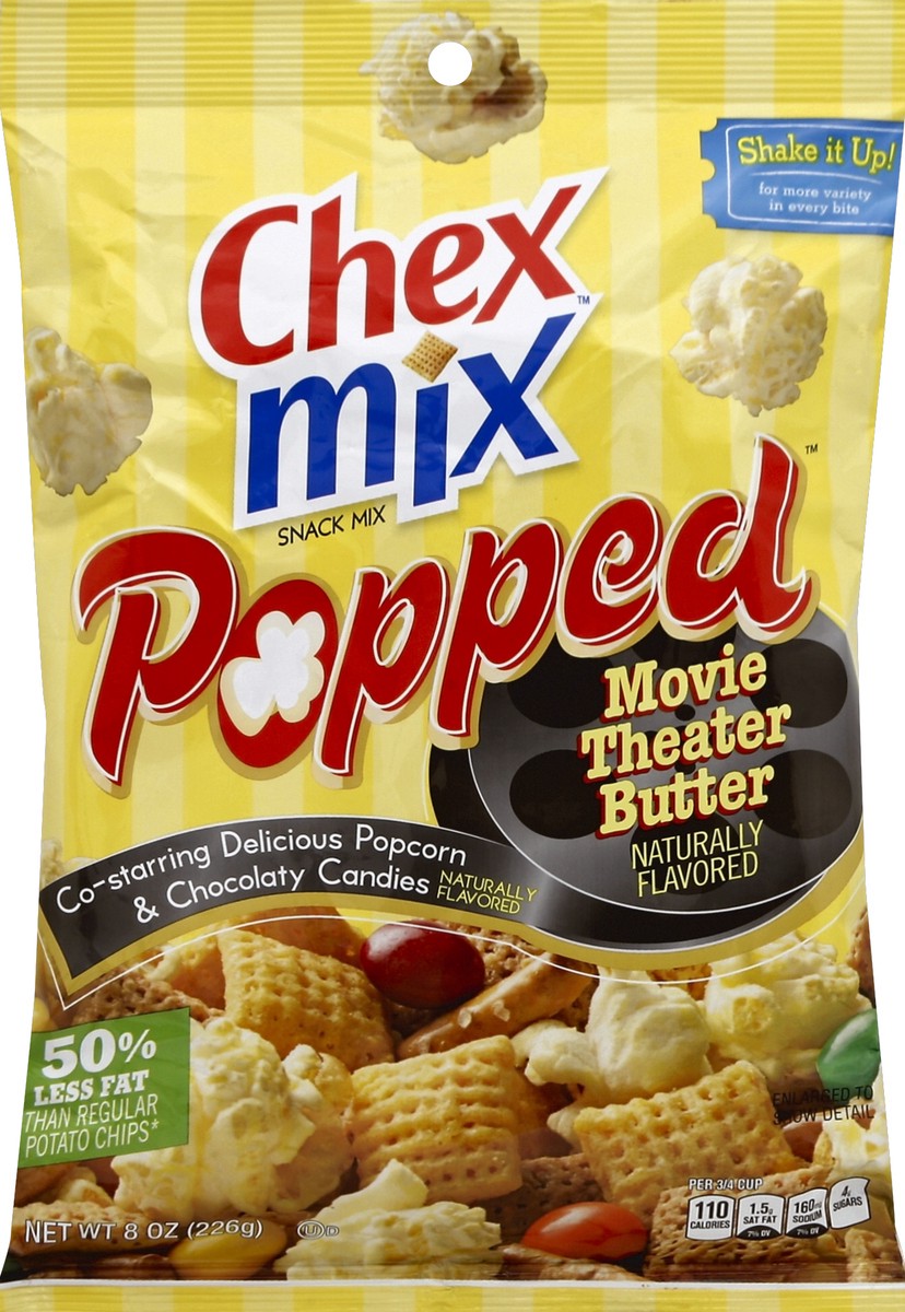 slide 5 of 6, Chex Mix Popped Movie Theater Butter Snack Mix, 8 oz