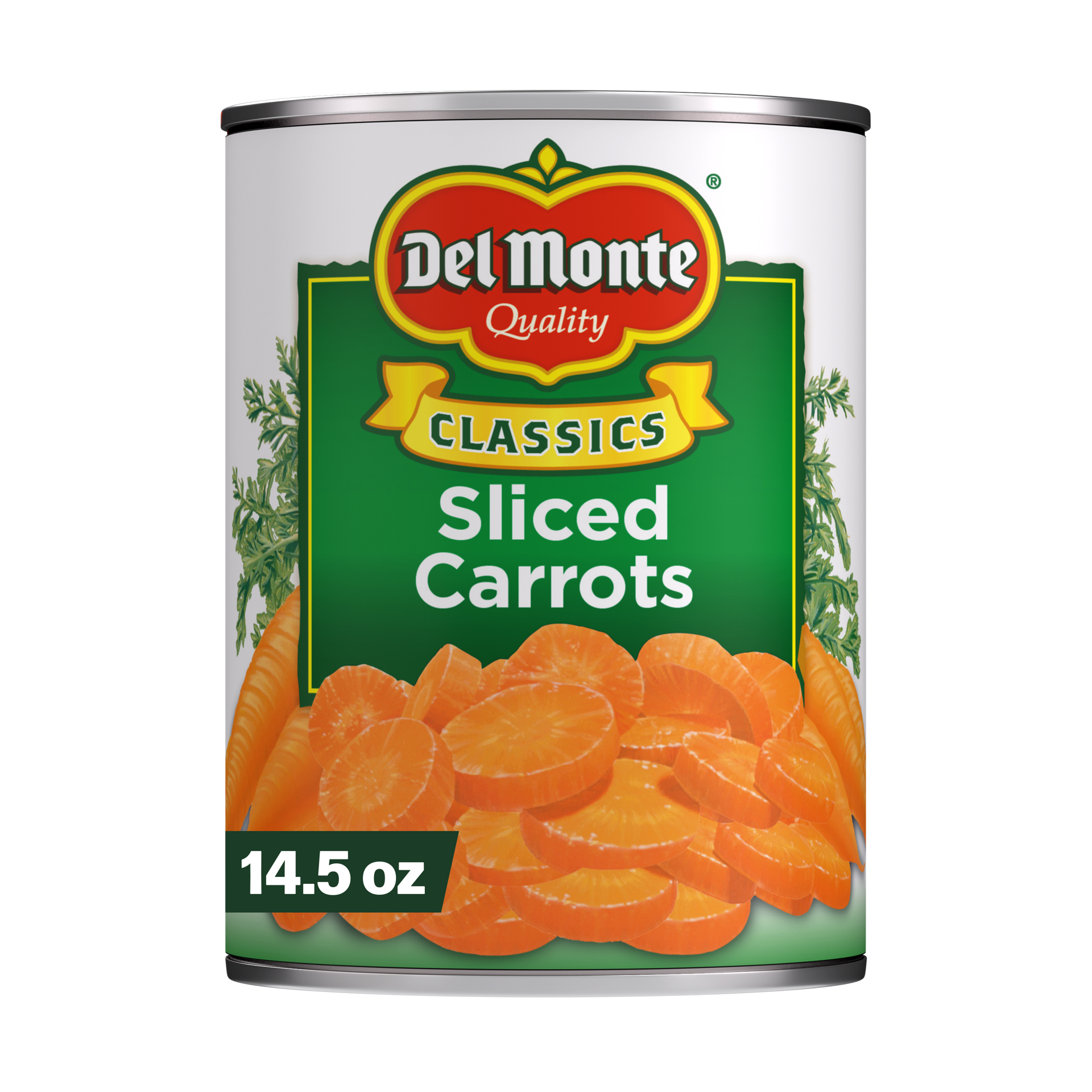 slide 1 of 5, Del Monte Classics Sliced Carrots, 14.5 Oz. Can, 14.5 oz